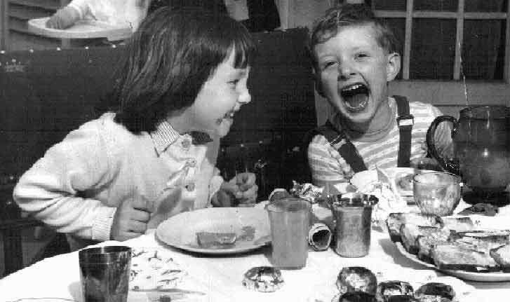 Peter and a friend at a party in Meudon, Paris